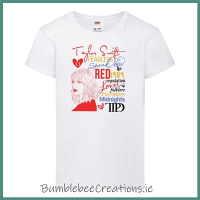 Taylor Swift Tshirt Adult : Album Text B